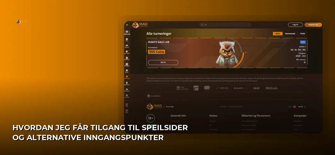 Hvordan jeg får tilgang til speilsider og alternative inngangspunkter