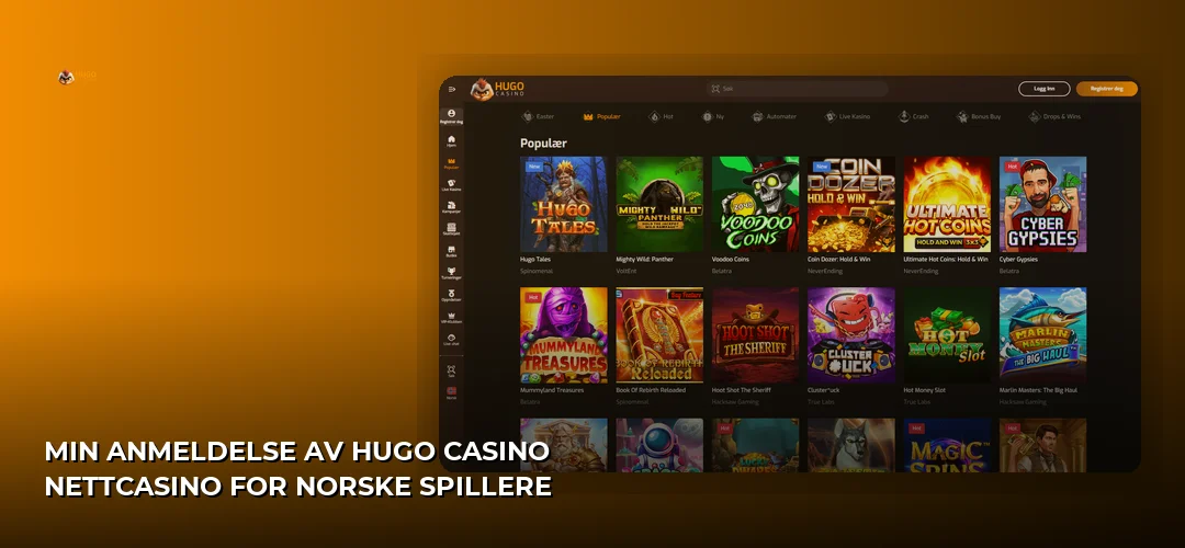 Min anmeldelse av Hugo Casino nettcasino for norske spillere
