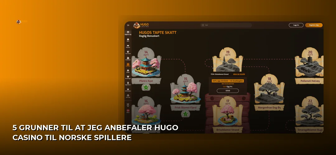 5 grunner til at jeg anbefaler Hugo Casino til norske spillere