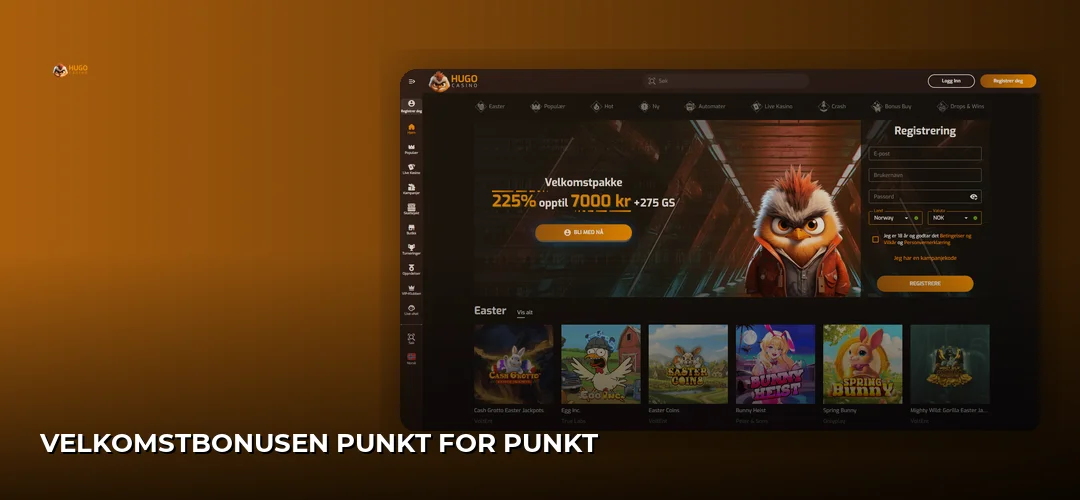 Hugo Casino promotional banner