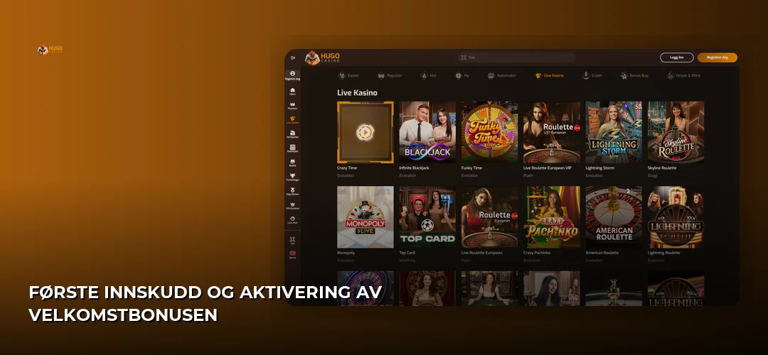 Hugo Casino promotional banner