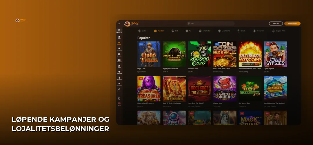 Hugo Casino promotional banner