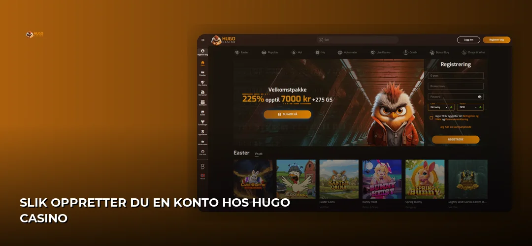 Hugo Casino promotional banner